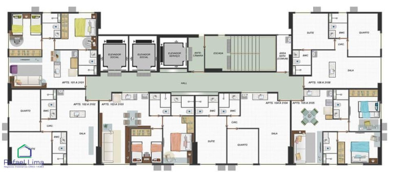 Apartamento com 2 Quartos à Venda, 43 m² em Torre - Recife