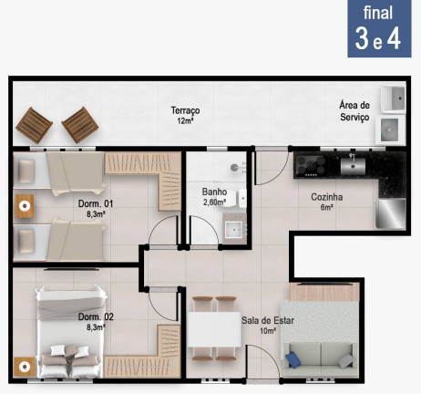 Imagem Casa com 2 Quartos à Venda, em Maracanã - Praia Grande Imagem Casa com 2 Quartos à Venda, em Maracanã - Praia Grande