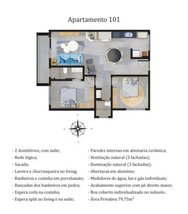 Imagem Apartamento com 2 Quartos à Venda, 79 m² em Centro - Garopaba Imagem Apartamento com 2 Quartos à Venda, 79 m² em Centro - Garopaba