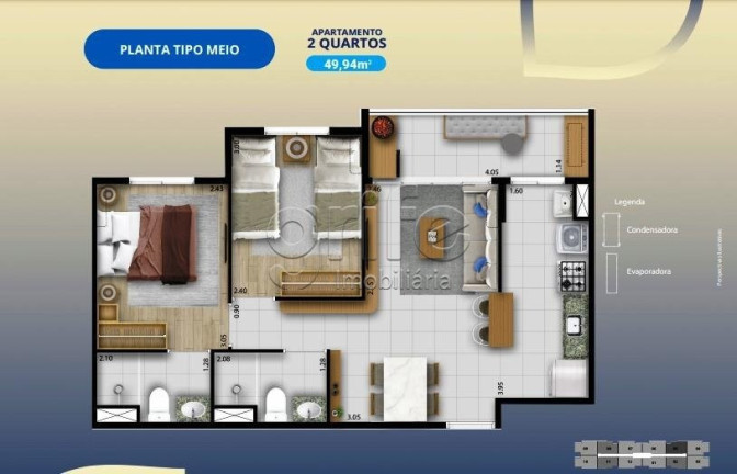 Imagem Apartamento com 2 Quartos à Venda, 49 m² em Parreão - Fortaleza
