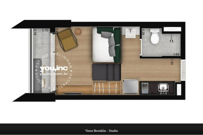 Imagem Imóvel com 1 Quarto à Venda, 21 m² em Santo Amaro - São Paulo Imagem Imóvel com 1 Quarto à Venda, 21 m² em Santo Amaro - São Paulo