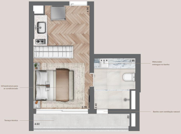 Imagem Imóvel com 1 Quarto à Venda, 38 m² em Vila Mariana - São Paulo