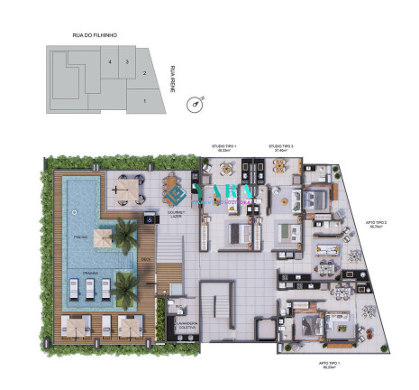 Imagem Apartamento com 1 Quarto à Venda, 45 m² em Acaraú - Ubatuba