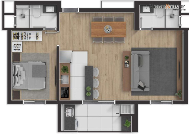 Imagem Apartamento com 2 Quartos à Venda, 57 m² em Portão - Curitiba Imagem Apartamento com 2 Quartos à Venda, 57 m² em Portão - Curitiba