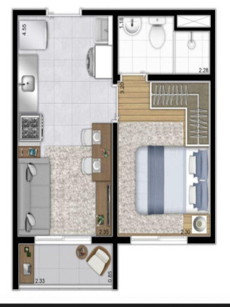 Imagem Flat com 1 Quarto à Venda, 27 m² em Jardim Caravelas - São Paulo Imagem Flat com 1 Quarto à Venda, 27 m² em Jardim Caravelas - São Paulo
