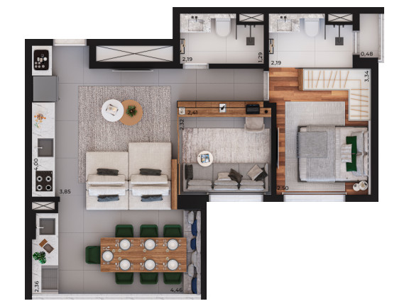 Imagem Apartamento com 1 Quarto à Venda, 44 m² em Perdizes - São Paulo