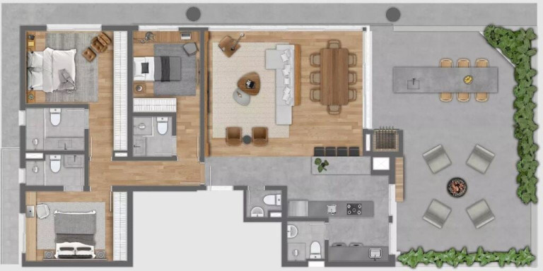 Imagem Cobertura com 3 Quartos à Venda, 209 m² em Petrópolis - Porto Alegre
