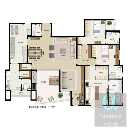 Imagem Apartamento com 3 Quartos à Venda, 172 m² em Tamboré - Santana De Parnaíba Imagem Apartamento com 3 Quartos à Venda, 172 m² em Tamboré - Santana De Parnaíba