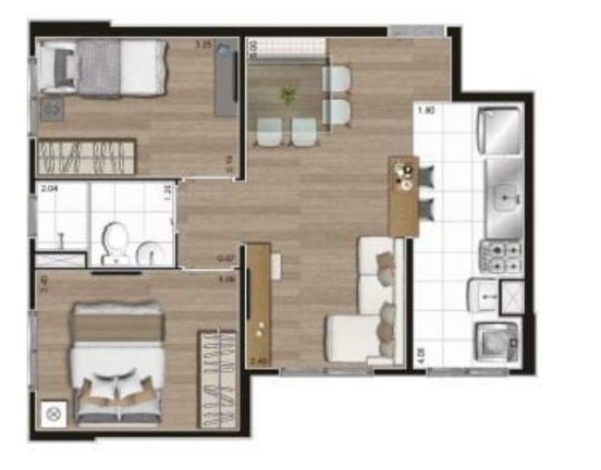 Imagem Apartamento com 2 Quartos à Venda, 42 m² em Maranhão - São Paulo Imagem Apartamento com 2 Quartos à Venda, 42 m² em Maranhão - São Paulo
