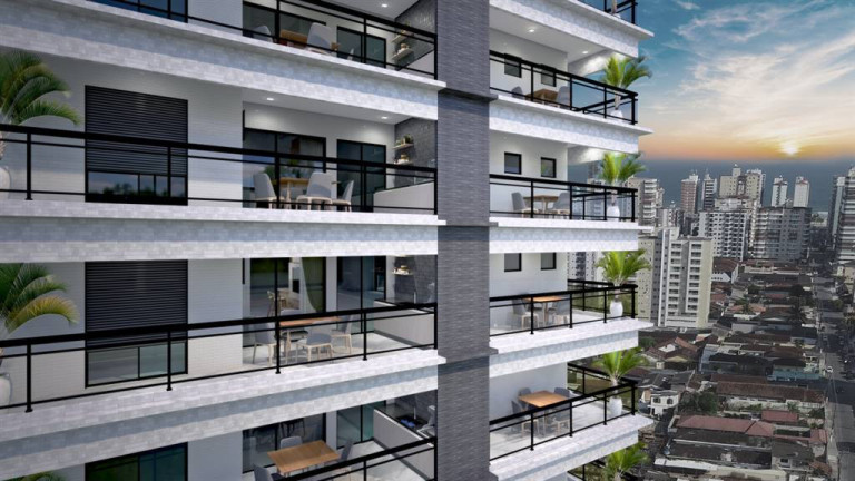 Apartamento com 2 Quartos à Venda, 90 m² em Guilhermina - Praia Grande