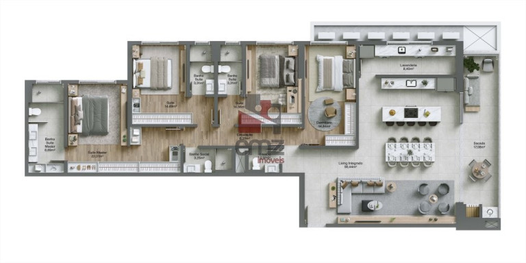 Imagem Apartamento com 3 Quartos à Venda, 199 m² em Centro - Balneário Piçarras Imagem Apartamento com 3 Quartos à Venda, 199 m² em Centro - Balneário Piçarras