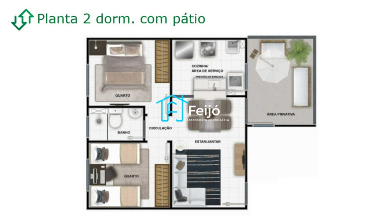 Imagem Apartamento com 2 Quartos à Venda, 38 m² em Parque Dos Anjos - Gravataí