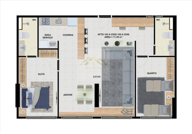 Imagem Apartamento com 2 Quartos à Venda, 54 m² em Pina - Recife