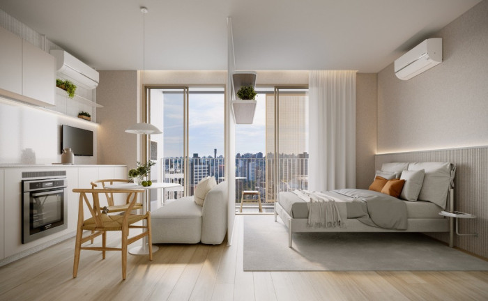 Imagem Imóvel com 1 Quarto à Venda, 31 m² em Mercês - Curitiba