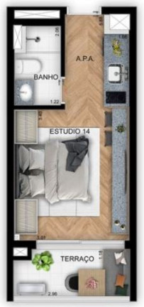 Imagem Studio com 1 Quarto à Venda, 36 m² em Vila Madalena - São Paulo Imagem Studio com 1 Quarto à Venda, 36 m² em Vila Madalena - São Paulo