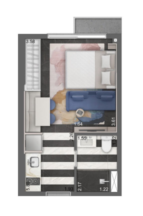 Imagem Imóvel com 1 Quarto à Venda, 24 m² em Menino Deus - Porto Alegre