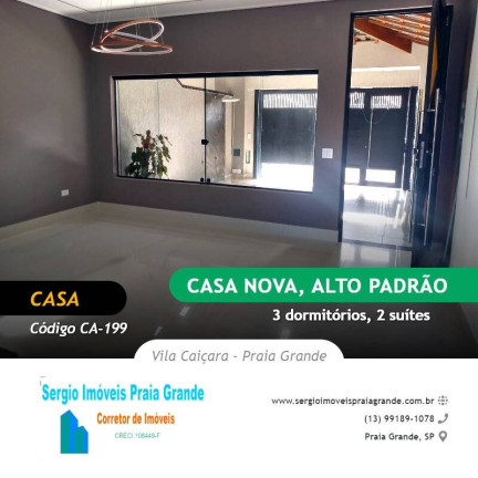 Imagem Casa com 3 Quartos à Venda, 116 m² em Vila Caiçara - Praia Grande Imagem Casa com 3 Quartos à Venda, 116 m² em Vila Caiçara - Praia Grande