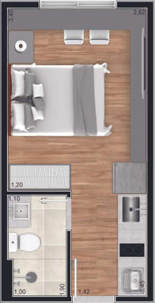 Imagem Imóvel com 1 Quarto à Venda, 16 m² em Portão - Curitiba