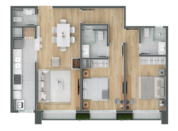 Imagem Apartamento com 2 Quartos à Venda, 76 m² em Centro - Gramado