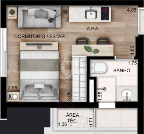 Imagem Apartamento com 1 Quarto à Venda, 22 m² em Perdizes - São Paulo Imagem Apartamento com 1 Quarto à Venda, 22 m² em Perdizes - São Paulo