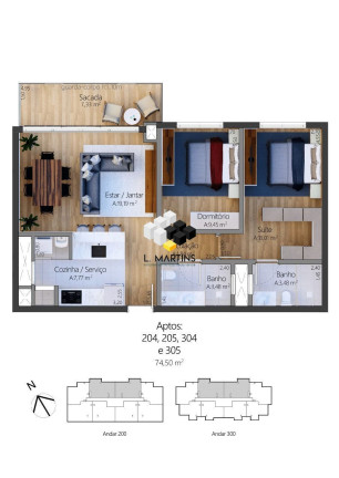 Imagem Apartamento com 1 Quarto à Venda, 54 m² em Moura - Gramado Imagem Apartamento com 1 Quarto à Venda, 54 m² em Moura - Gramado