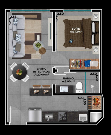 Imagem Apartamento com 1 Quarto à Venda, 35 m² em Centro - Capão Da Canoa