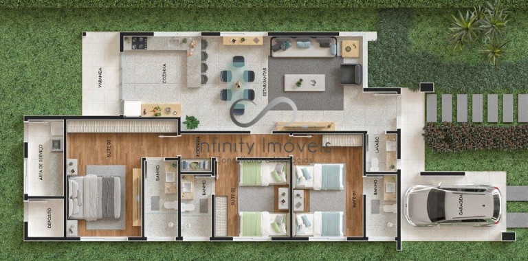 Imagem Casa de Condomínio com 3 Quartos à Venda, 150 m² em Francisco Pereira - Lagoa Santa