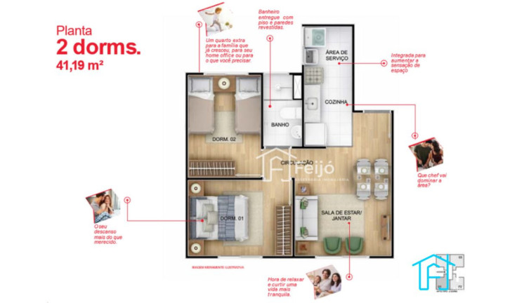 Imagem Apartamento com 2 Quartos à Venda, 41 m² em Sarandi - Porto Alegre