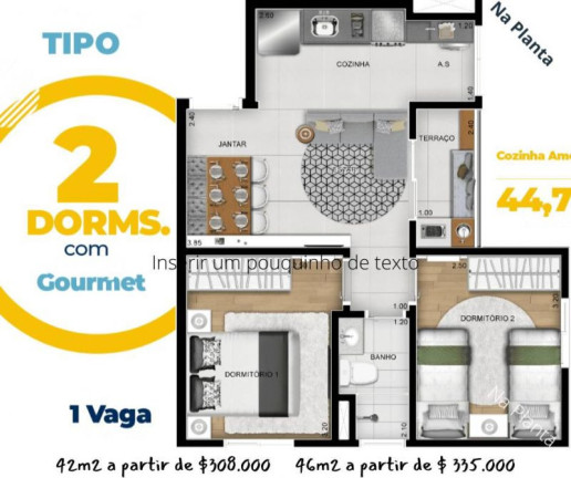 Imagem Apartamento com 2 Quartos à Venda, 44 m² em Vila Osasco - Osasco