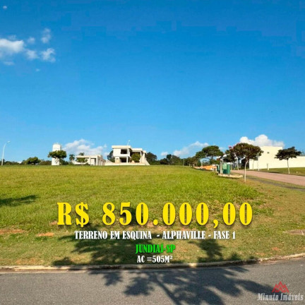Imagem Terreno à Venda, 505 m² em Loteamento Alphaville Jundiaí - Fase 01 - Jundiaí Imagem Terreno à Venda, 505 m² em Loteamento Alphaville Jundiaí - Fase 01 - Jundiaí