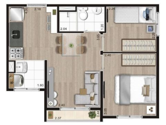 Imagem Apartamento com 2 Quartos à Venda, 37 m² em água Branca - São Paulo