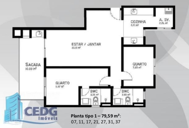 Imagem Apartamento com 2 Quartos à Venda, 77 m² em São Francisco - Curitiba Imagem Apartamento com 2 Quartos à Venda, 77 m² em São Francisco - Curitiba