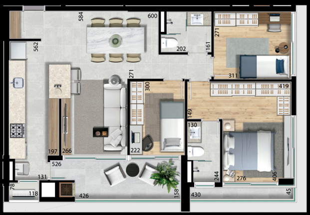 Imagem Apartamento com 3 Quartos à Venda, 94 m² em Bacacheri - Curitiba