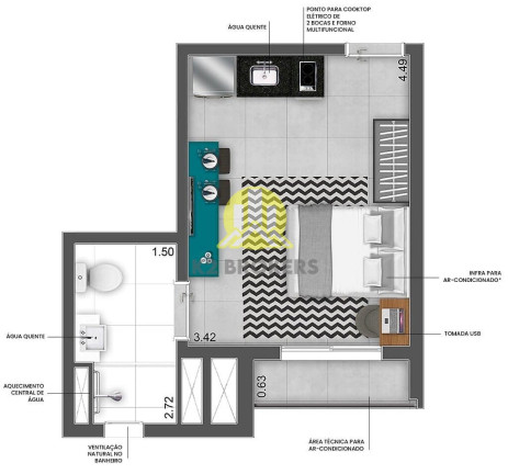 Imagem Studio com 1 Quarto à Venda, 25 m² em Vila Madalena - São Paulo Imagem Studio com 1 Quarto à Venda, 25 m² em Vila Madalena - São Paulo