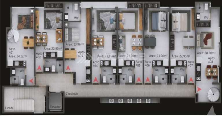 Imagem Flat com 1 Quarto à Venda, 23 m² em Intermares - Cabedelo Imagem Flat com 1 Quarto à Venda, 23 m² em Intermares - Cabedelo
