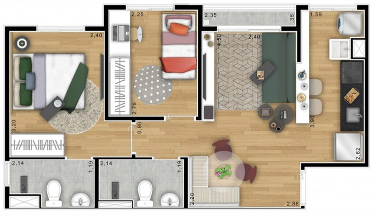 Imagem Imóvel com 2 Quartos à Venda, 44 m² em Centro - Suzano Imagem Imóvel com 2 Quartos à Venda, 44 m² em Centro - Suzano