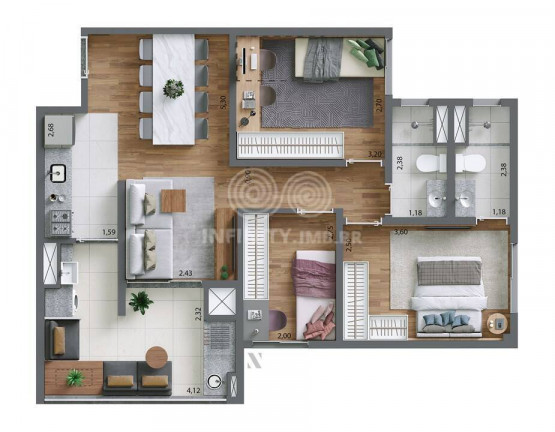 Imagem Apartamento com 3 Quartos à Venda, 69 m² em Brás - São Paulo