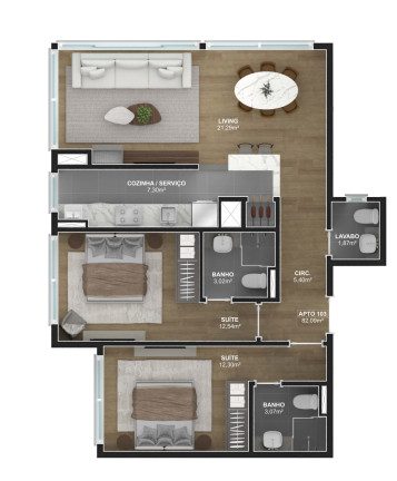 Imagem Apartamento com 2 Quartos à Venda, 80 m² em Floresta - Gramado