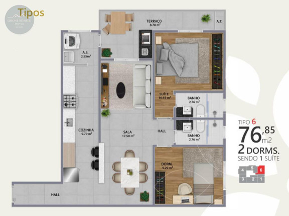 Imagem Imóvel com 2 Quartos à Venda, 101 m² em Canto Do Forte - Praia Grande