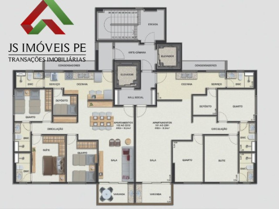Imagem Imóvel com 3 Quartos à Venda, 93 m² em Casa Amarela - Recife
