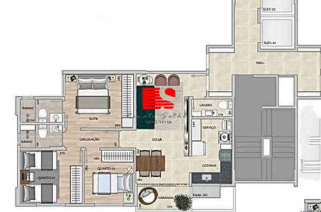 Imagem Apartamento com 3 Quartos à Venda, 119 m² em São Lucas - Belo Horizonte