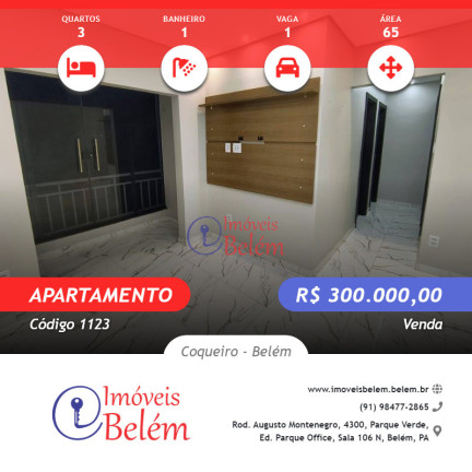 Imagem Apartamento com 3 Quartos à Venda, 65 m² em Coqueiro - Ananindeua Imagem Apartamento com 3 Quartos à Venda, 65 m² em Coqueiro - Ananindeua
