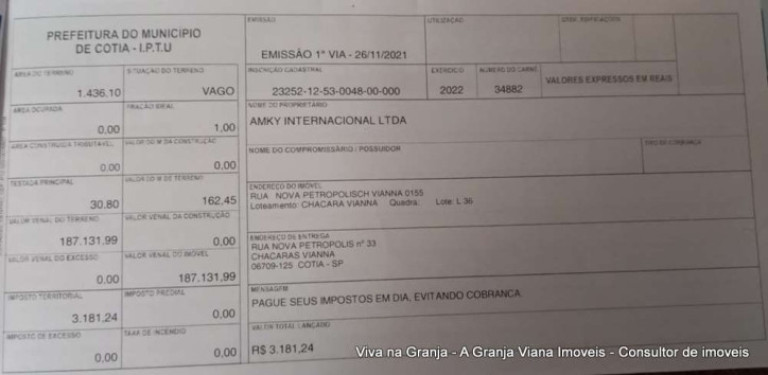 Imagem Terreno à Venda, 1.436 m² em Granja Viana - Cotia Imagem Terreno à Venda, 1.436 m² em Granja Viana - Cotia