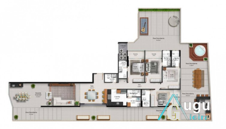 Imagem Apartamento com 4 Quartos à Venda, 327 m² em Enseada Azul - Guarapari