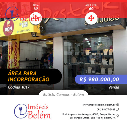 Imagem Sala Comercial à Venda, 120 m² em Batista Campos - Belém