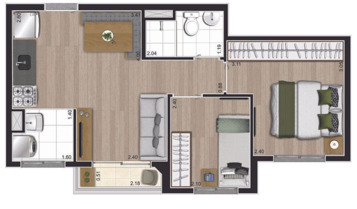 Imagem Apartamento com 2 Quartos à Venda, 37 m² em Jardim Mirante - São Paulo