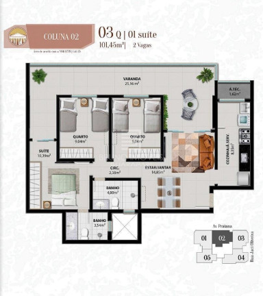 Imagem Apartamento com 3 Quartos à Venda, 95 m² em Praia Do Morro - Guarapari Imagem Apartamento com 3 Quartos à Venda, 95 m² em Praia Do Morro - Guarapari