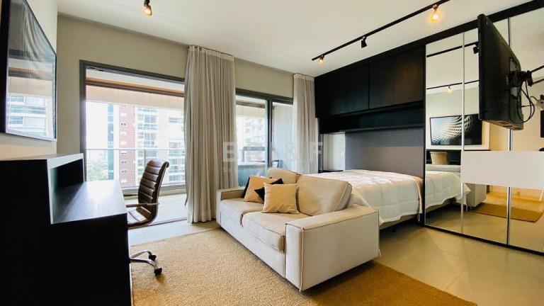 Imagem Apartamento com 1 Quarto para Alugar, 43 m² em Brooklin - São Paulo Imagem Apartamento com 1 Quarto para Alugar, 43 m² em Brooklin - São Paulo