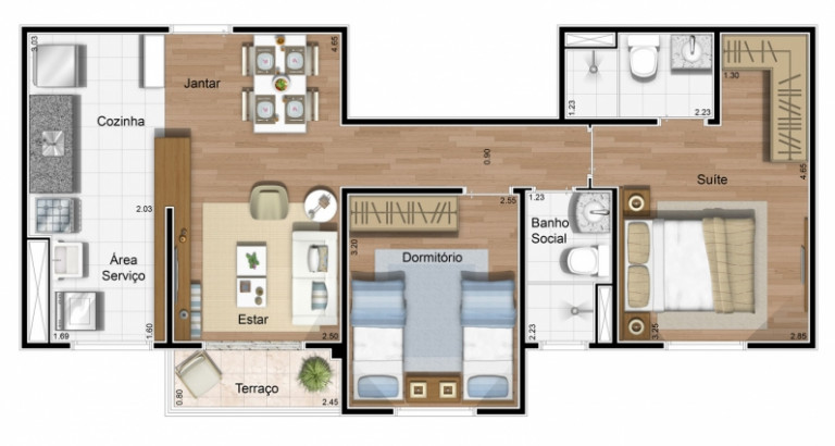 Imagem Apartamento com 3 Quartos à Venda, 69 m² em Parque Conceição Ii - Piracicaba Imagem Apartamento com 3 Quartos à Venda, 69 m² em Parque Conceição Ii - Piracicaba