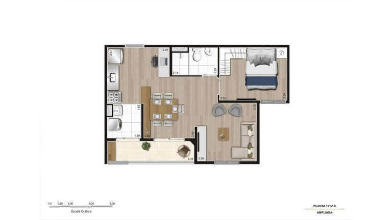 Imagem Apartamento com 2 Quartos à Venda, 45 m² em Quitaúna - Osasco
